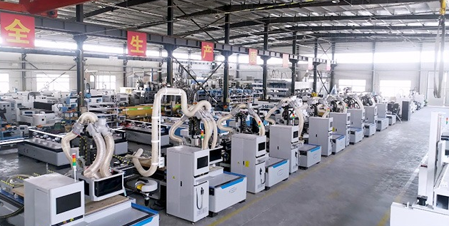 The factory produces laser cutting and welding machines